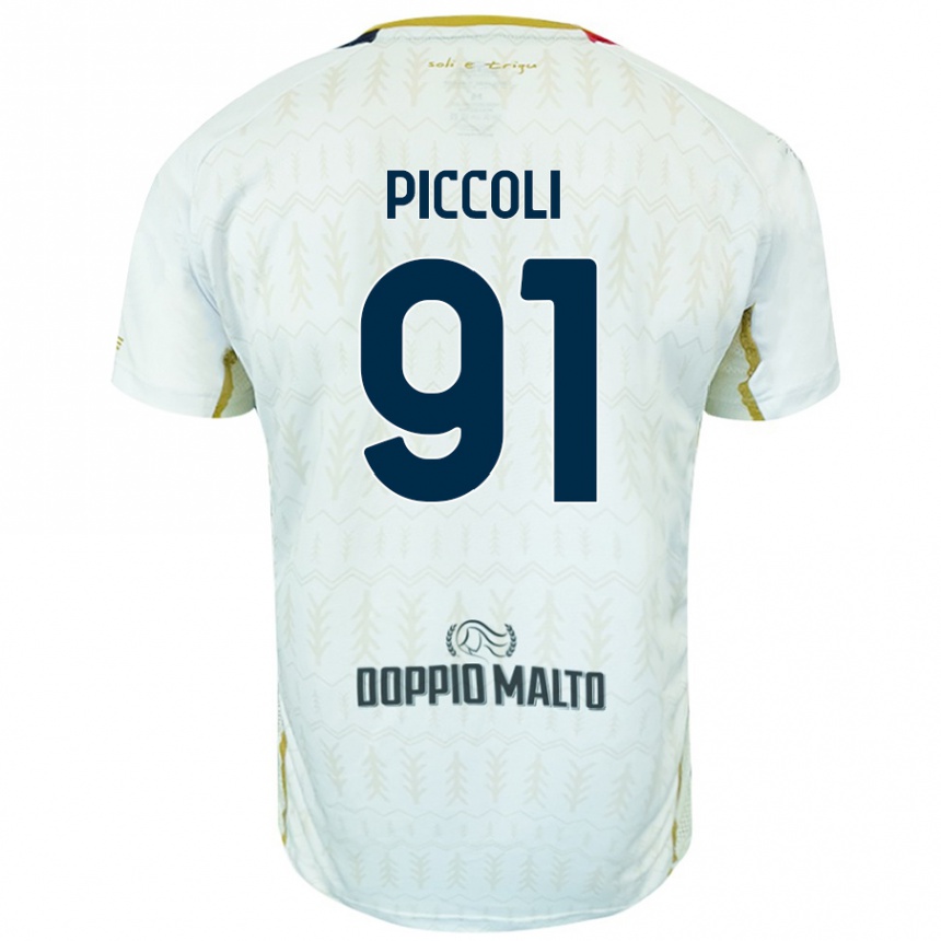 Niño Fútbol Camiseta Roberto Piccoli #91 Blanco 2ª Equipación 2024/25