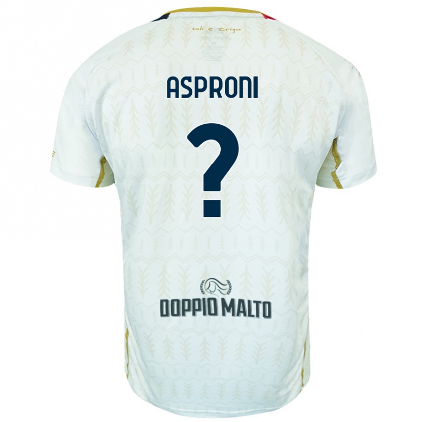 Niño Fútbol Camiseta Luca Asproni #0 Blanco 2ª Equipación 2024/25