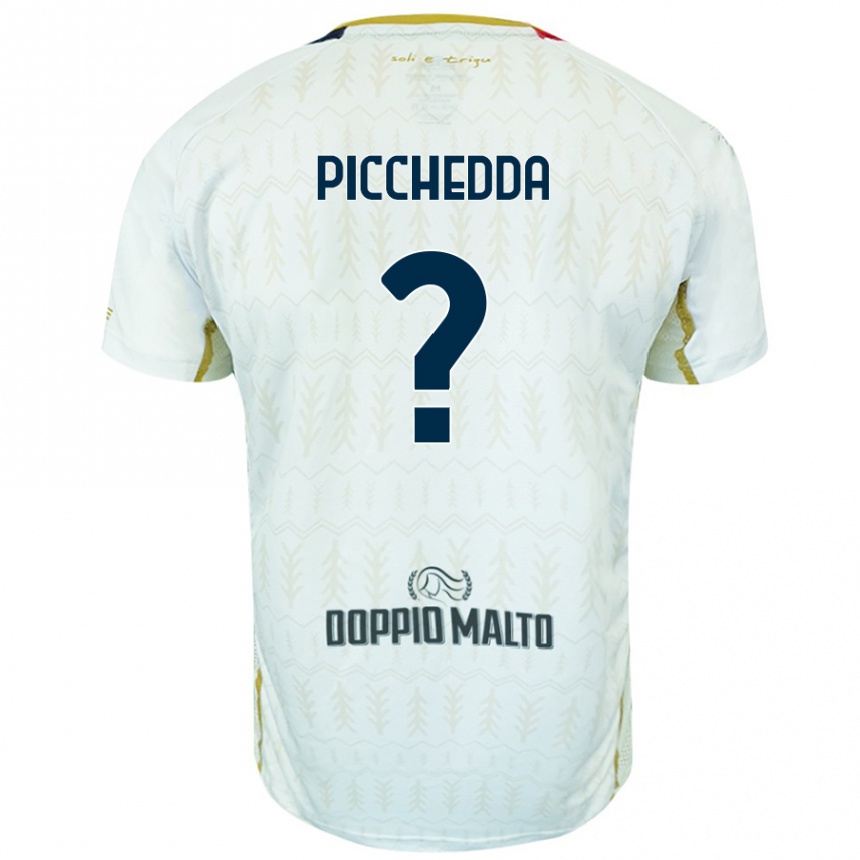 Niño Fútbol Camiseta Marco Picchedda #0 Blanco 2ª Equipación 2024/25