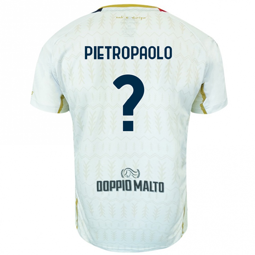 Niño Fútbol Camiseta Mario Pietropaolo #0 Blanco 2ª Equipación 2024/25