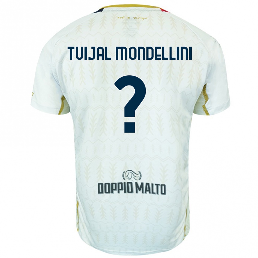 Niño Fútbol Camiseta Luca Tuijal Mondellini #0 Blanco 2ª Equipación 2024/25