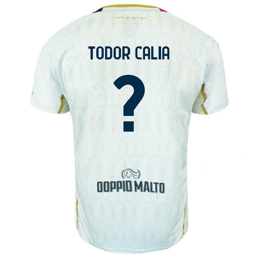 Niño Fútbol Camiseta Francesco Todor Calia #0 Blanco 2ª Equipación 2024/25