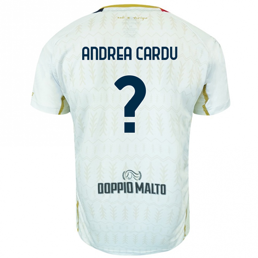 Niño Fútbol Camiseta Gian Andrea Cardu #0 Blanco 2ª Equipación 2024/25