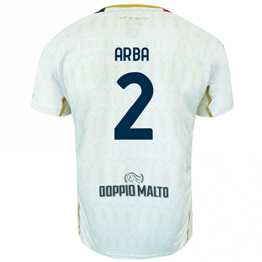 Niño Fútbol Camiseta Federico Arba #2 Blanco 2ª Equipación 2024/25