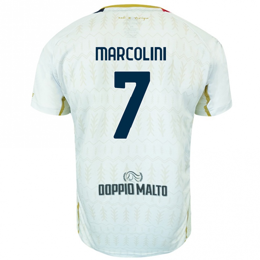 Niño Fútbol Camiseta Diego Marcolini #7 Blanco 2ª Equipación 2024/25