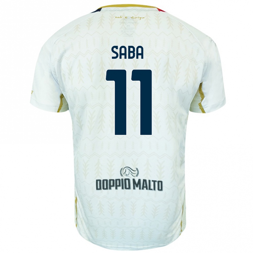 Niño Fútbol Camiseta Alessio Saba #11 Blanco 2ª Equipación 2024/25