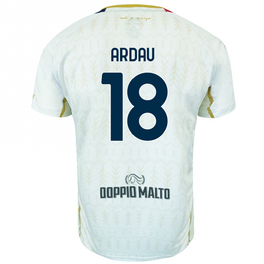 Niño Fútbol Camiseta Samuel Ardau #18 Blanco 2ª Equipación 2024/25