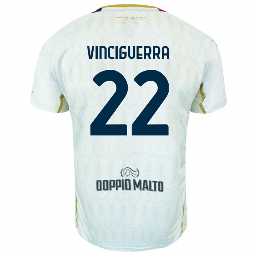 Niño Fútbol Camiseta Alessandro Vinciguerra #22 Blanco 2ª Equipación 2024/25