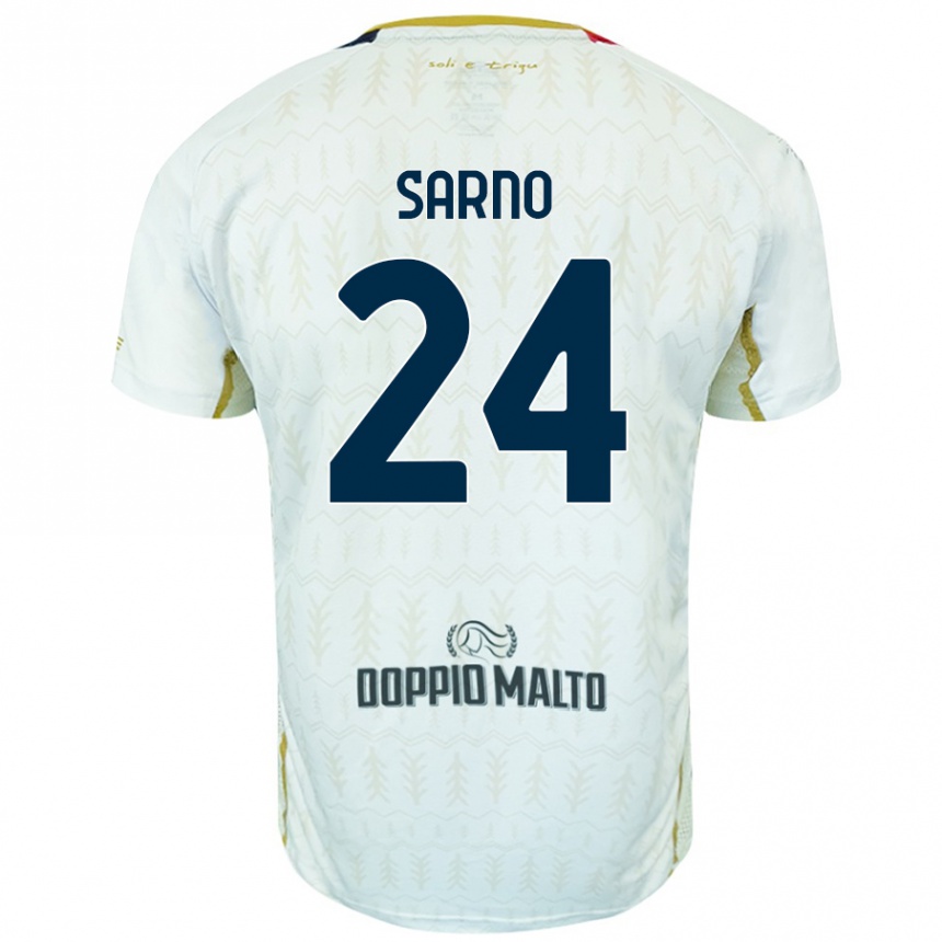 Niño Fútbol Camiseta Vincenzo Sarno #24 Blanco 2ª Equipación 2024/25