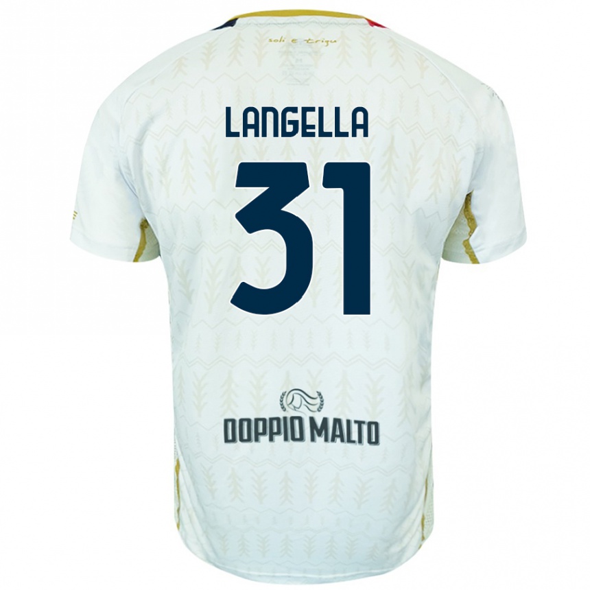 Niño Fútbol Camiseta Matteo Langella #31 Blanco 2ª Equipación 2024/25