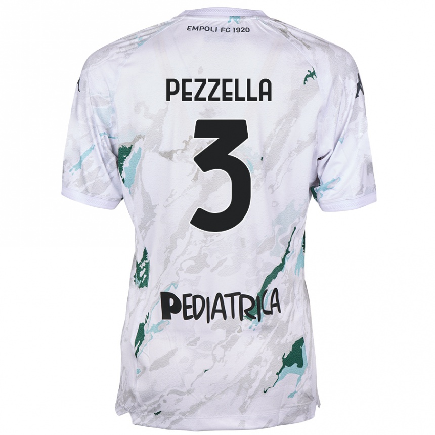 Niño Fútbol Camiseta Giuseppe Pezzella #3 Gris 2ª Equipación 2024/25