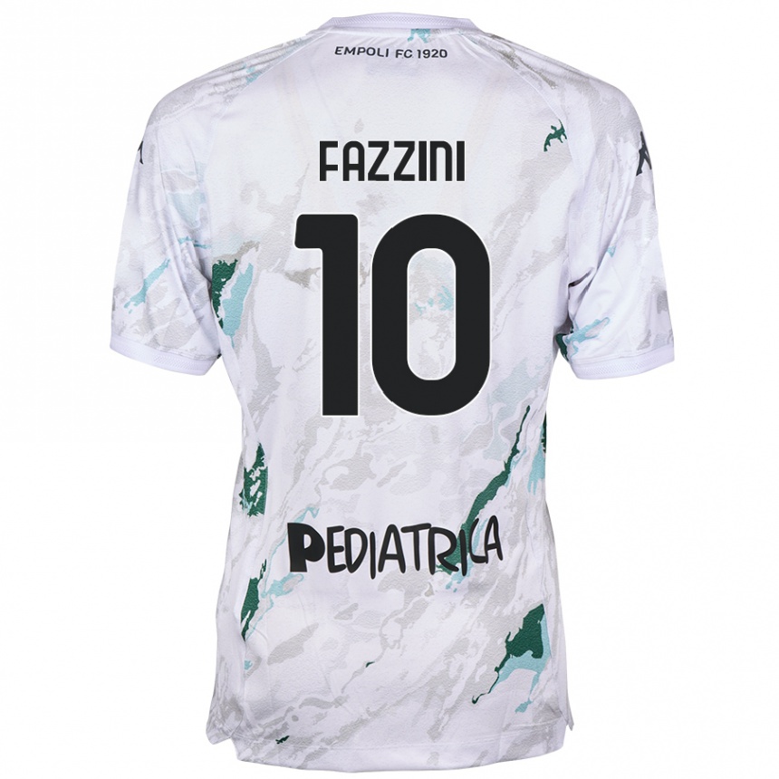 Niño Fútbol Camiseta Jacopo Fazzini #10 Gris 2ª Equipación 2024/25