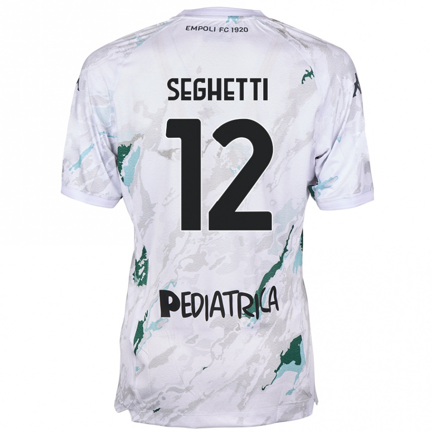 Niño Fútbol Camiseta Jacopo Seghetti #12 Gris 2ª Equipación 2024/25