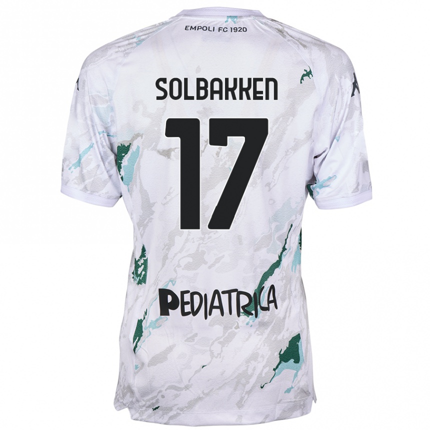 Niño Fútbol Camiseta Ola Solbakken #17 Gris 2ª Equipación 2024/25