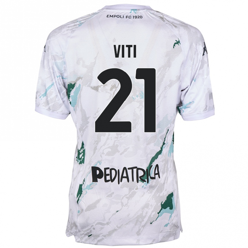 Niño Fútbol Camiseta Mattia Viti #21 Gris 2ª Equipación 2024/25