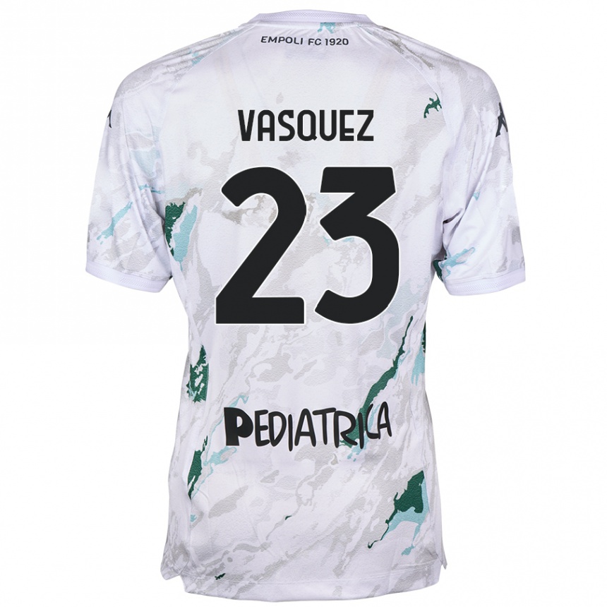 Niño Fútbol Camiseta Devis Vásquez #23 Gris 2ª Equipación 2024/25