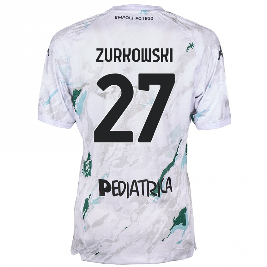 Niño Fútbol Camiseta Szymon Żurkowski #27 Gris 2ª Equipación 2024/25