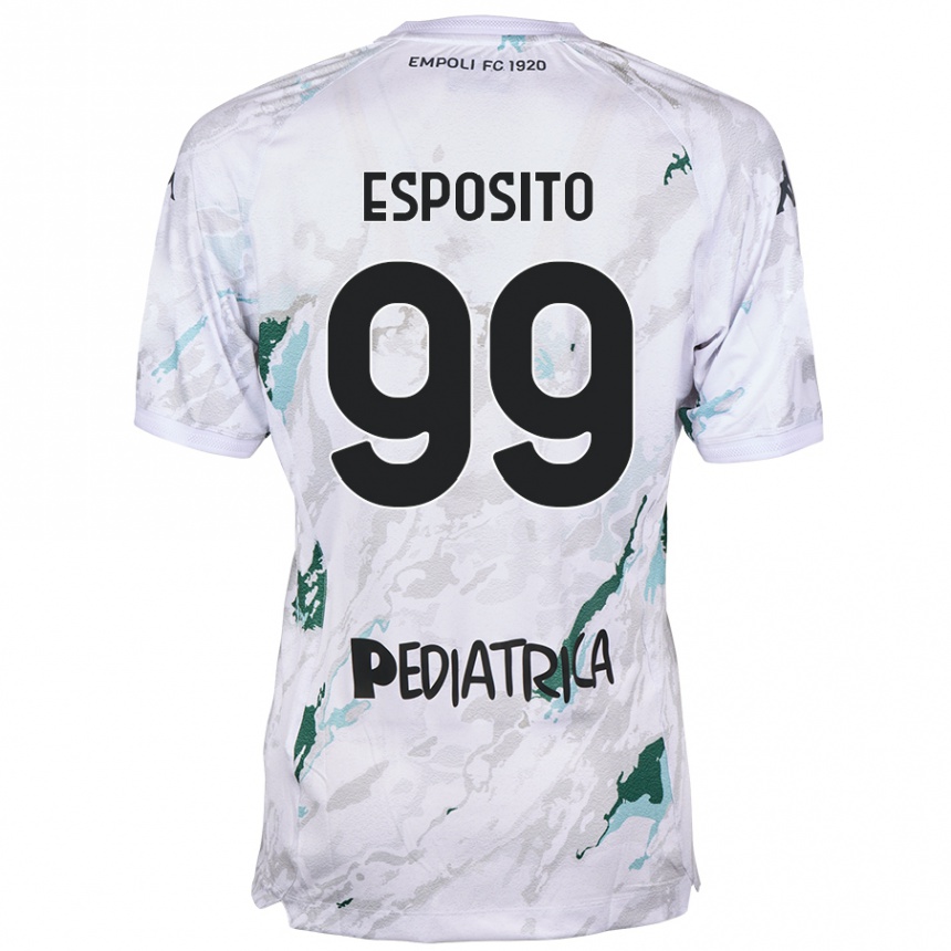 Niño Fútbol Camiseta Sebastiano Esposito #99 Gris 2ª Equipación 2024/25