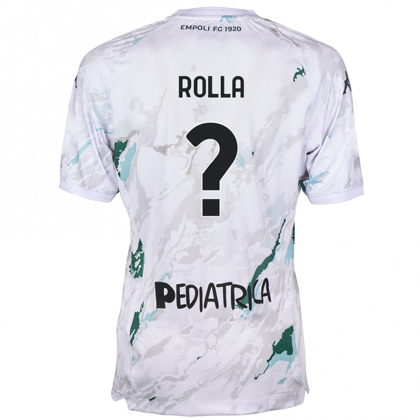 Niño Fútbol Camiseta Nicola Rolla #0 Gris 2ª Equipación 2024/25