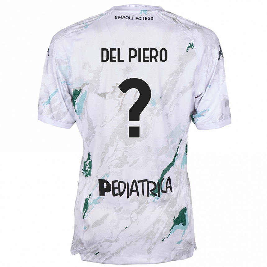 Niño Fútbol Camiseta Tobias Del Piero #0 Gris 2ª Equipación 2024/25