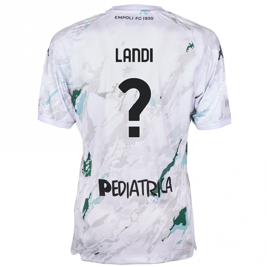 Niño Fútbol Camiseta Jacopo Landi #0 Gris 2ª Equipación 2024/25