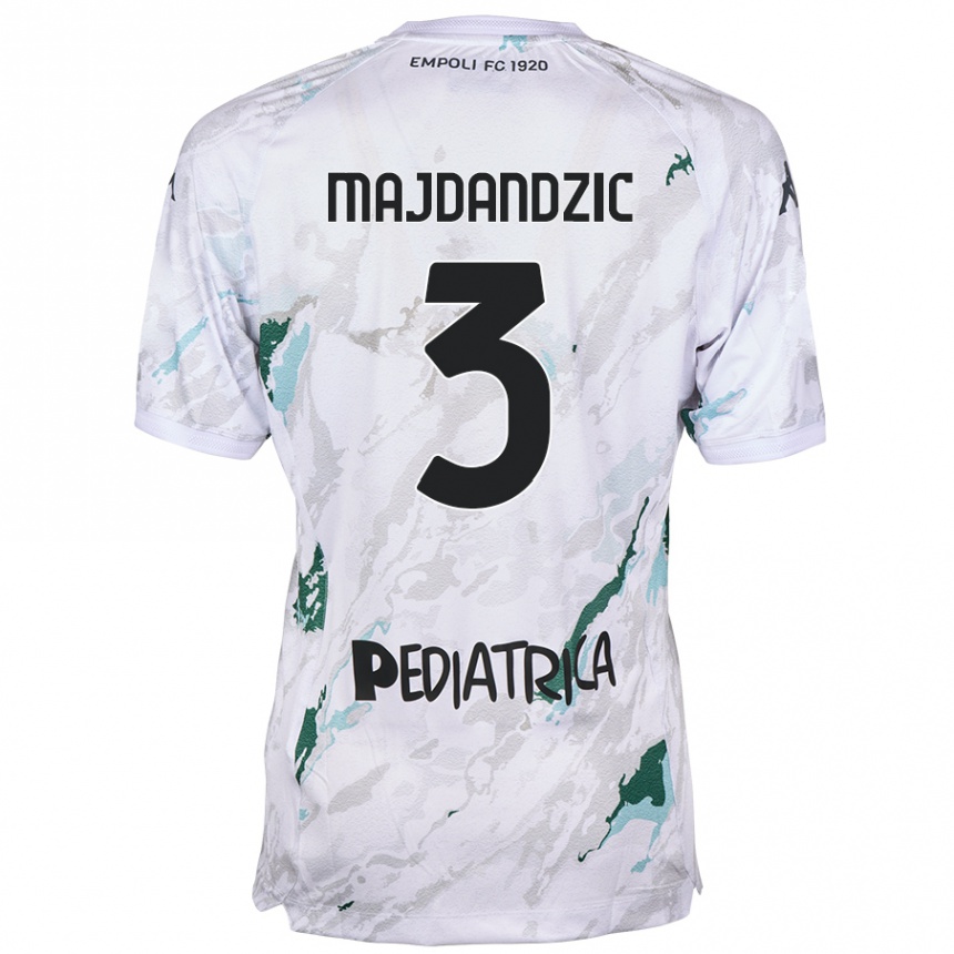 Niño Fútbol Camiseta Patrik Majdandzic #3 Gris 2ª Equipación 2024/25