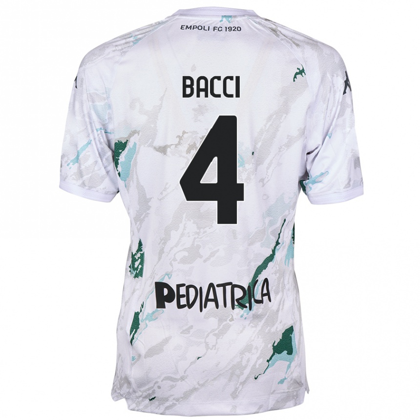 Niño Fútbol Camiseta Jacopo Bacci #4 Gris 2ª Equipación 2024/25