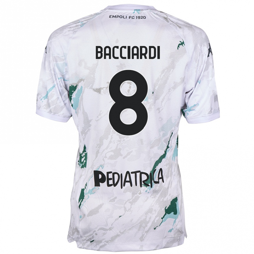 Niño Fútbol Camiseta Andrea Bacciardi #8 Gris 2ª Equipación 2024/25