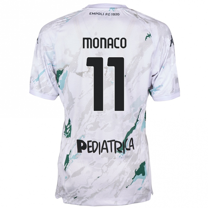 Niño Fútbol Camiseta Salvatore Monaco #11 Gris 2ª Equipación 2024/25