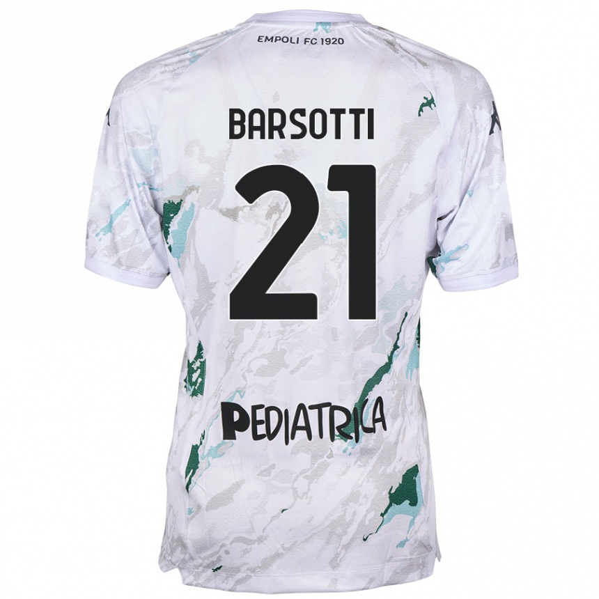 Niño Fútbol Camiseta Leonardo Barsotti #21 Gris 2ª Equipación 2024/25