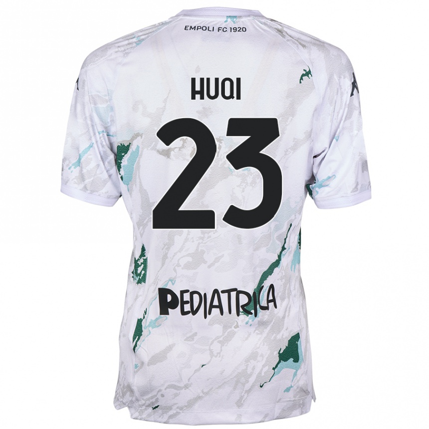 Niño Fútbol Camiseta Mattia Huqi #23 Gris 2ª Equipación 2024/25