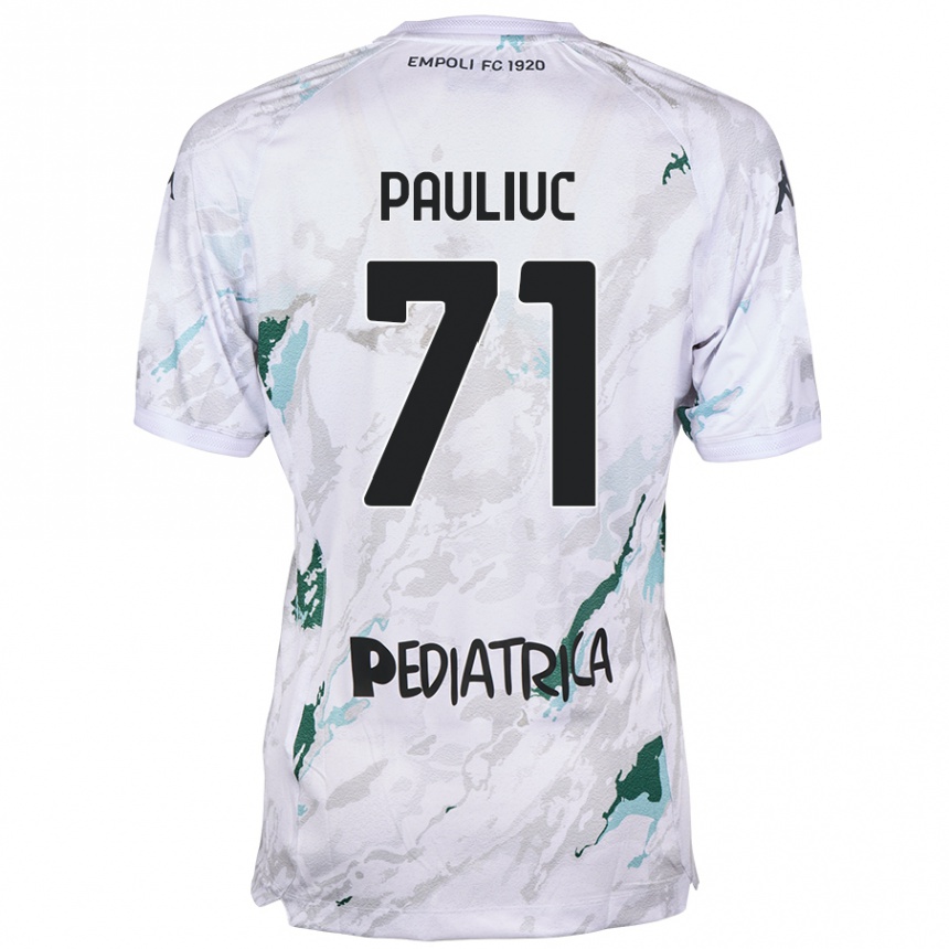 Niño Fútbol Camiseta Nicolò Pauliuc #71 Gris 2ª Equipación 2024/25