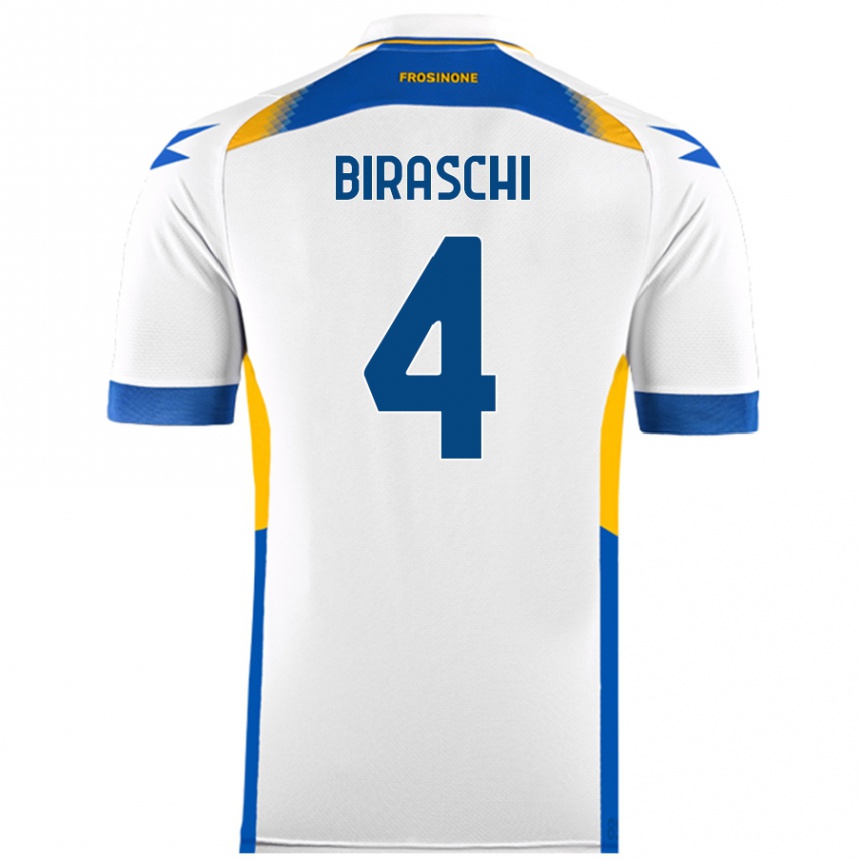 Niño Fútbol Camiseta Davide Biraschi #4 Blanco 2ª Equipación 2024/25