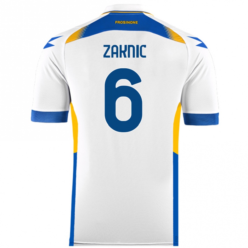 Niño Fútbol Camiseta Lazar Zaknic #6 Blanco 2ª Equipación 2024/25