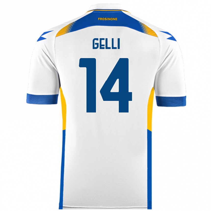 Niño Fútbol Camiseta Francesco Gelli #14 Blanco 2ª Equipación 2024/25