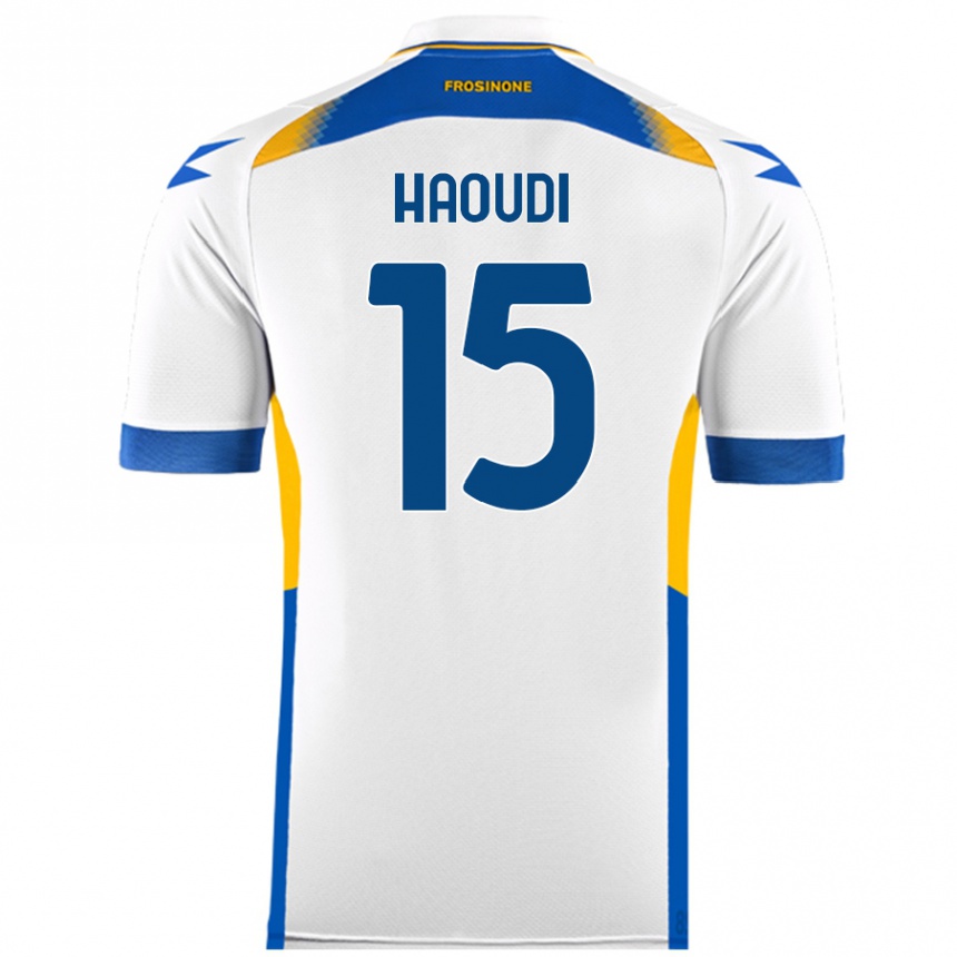 Niño Fútbol Camiseta Hamza Haoudi #15 Blanco 2ª Equipación 2024/25