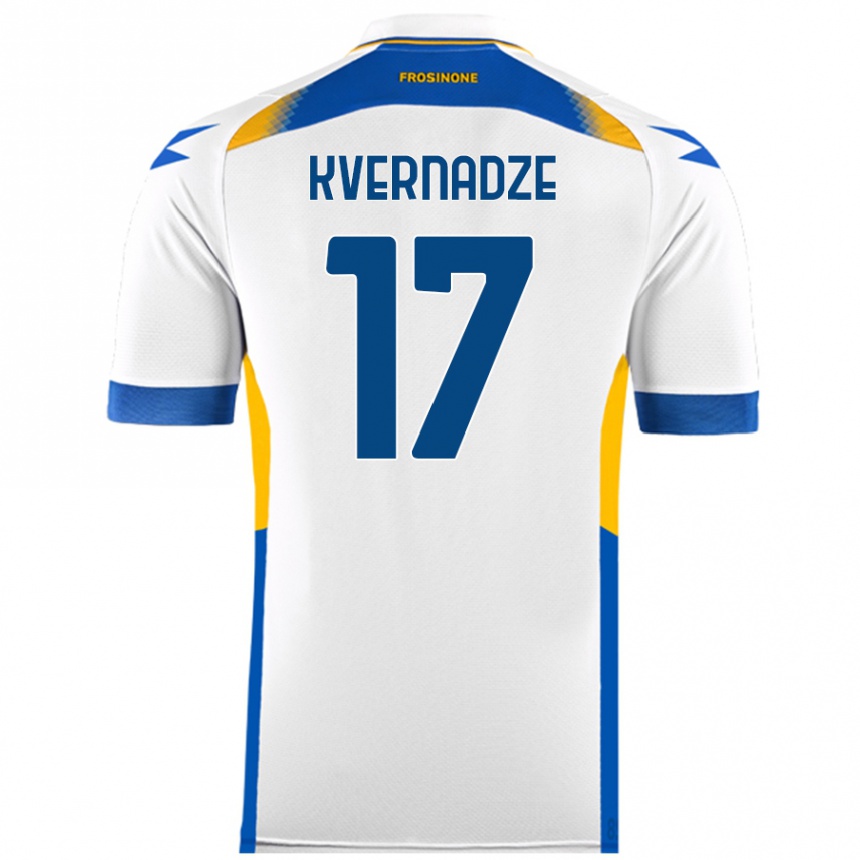 Niño Fútbol Camiseta Giorgi Kvernadze #17 Blanco 2ª Equipación 2024/25