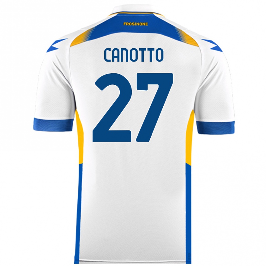 Niño Fútbol Camiseta Luigi Canotto #27 Blanco 2ª Equipación 2024/25