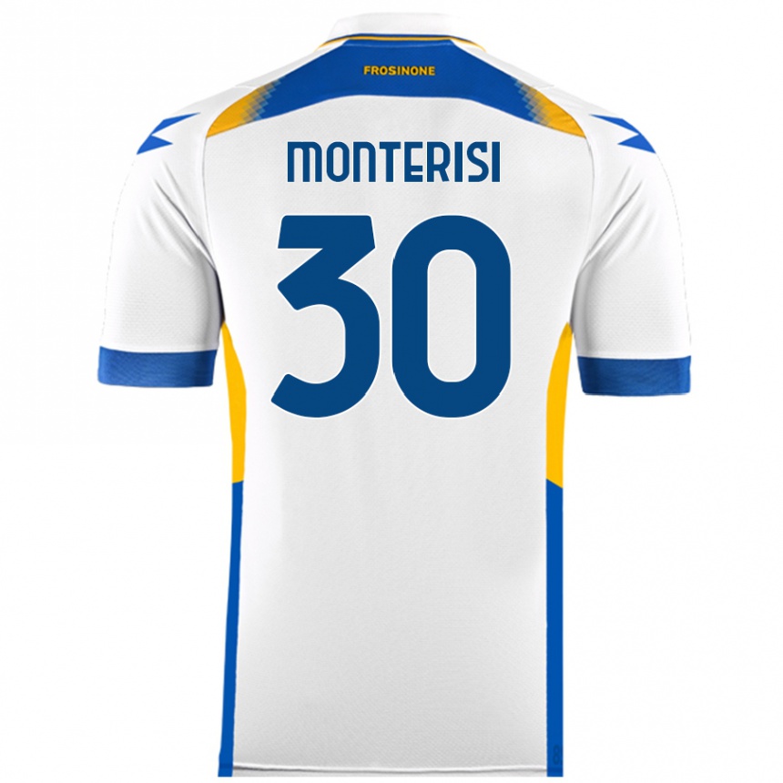 Niño Fútbol Camiseta Ilario Monterisi #30 Blanco 2ª Equipación 2024/25