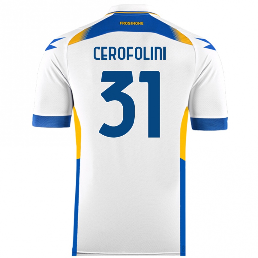 Niño Fútbol Camiseta Michele Cerofolini #31 Blanco 2ª Equipación 2024/25