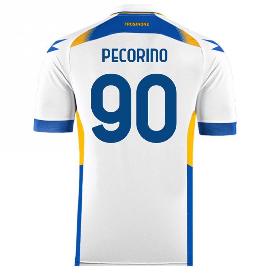 Niño Fútbol Camiseta Emanuele Pecorino #90 Blanco 2ª Equipación 2024/25