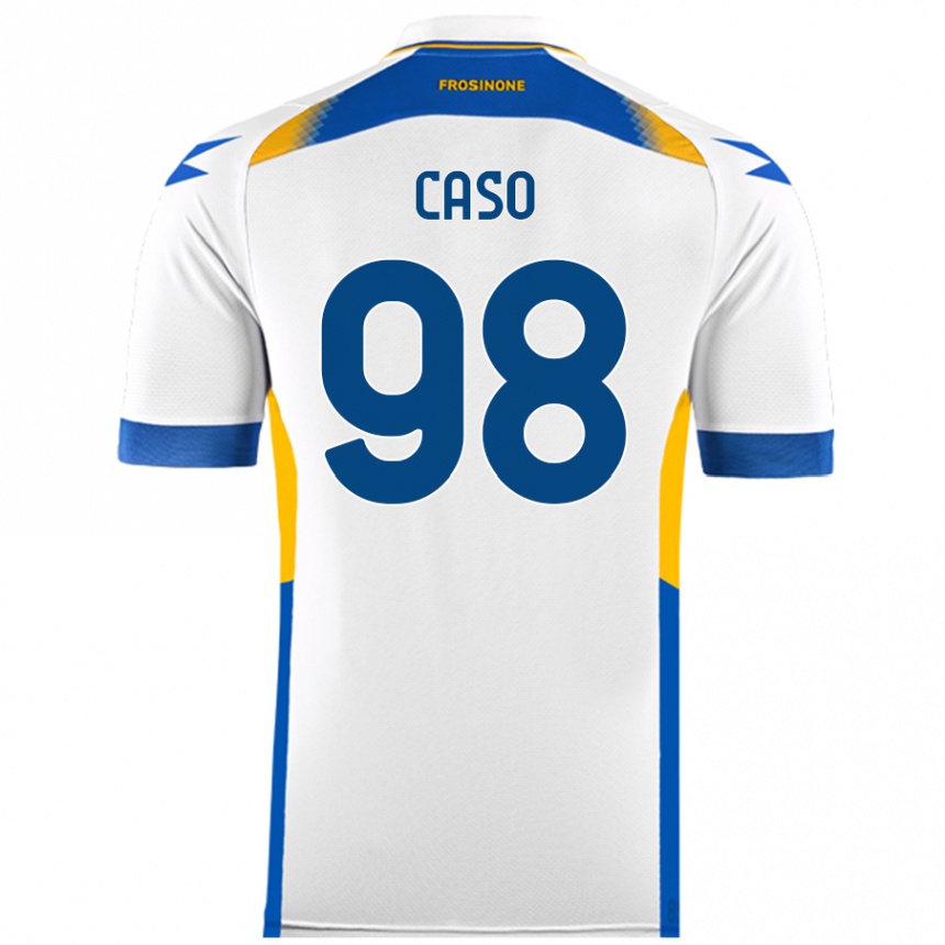 Niño Fútbol Camiseta Giuseppe Caso #98 Blanco 2ª Equipación 2024/25