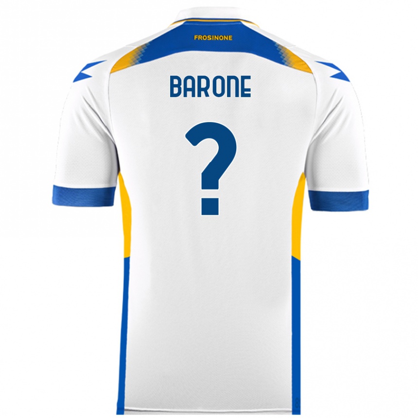 Niño Fútbol Camiseta Filippo Barone #0 Blanco 2ª Equipación 2024/25