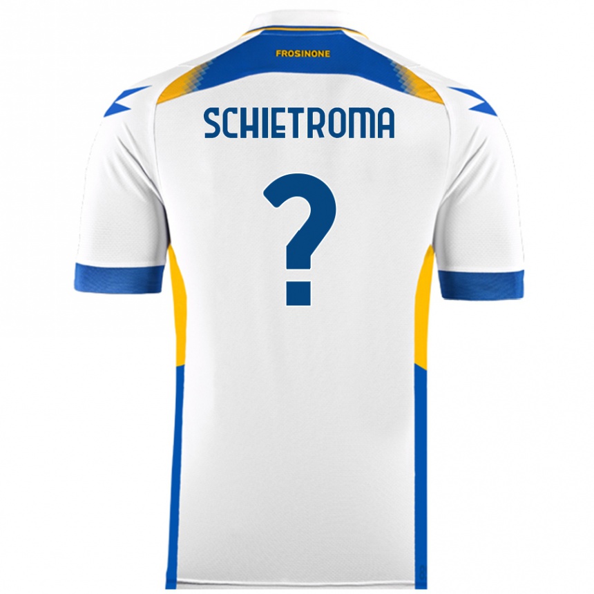 Niño Fútbol Camiseta Lorenzo Schietroma #0 Blanco 2ª Equipación 2024/25