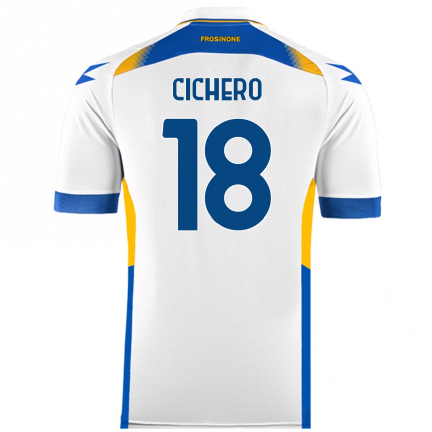 Niño Fútbol Camiseta Alejandro Cichero #18 Blanco 2ª Equipación 2024/25