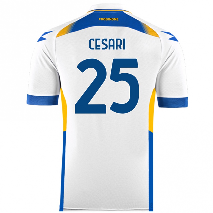 Niño Fútbol Camiseta Nicolò Cesari #25 Blanco 2ª Equipación 2024/25