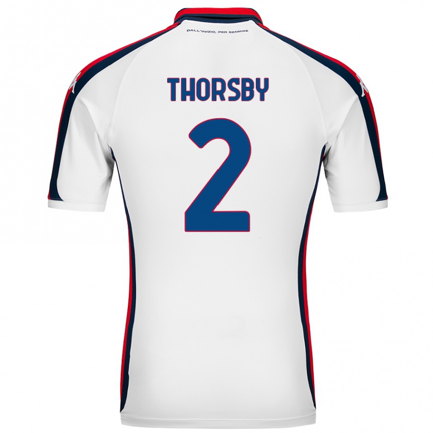 Niño Fútbol Camiseta Morten Thorsby #2 Blanco 2ª Equipación 2024/25