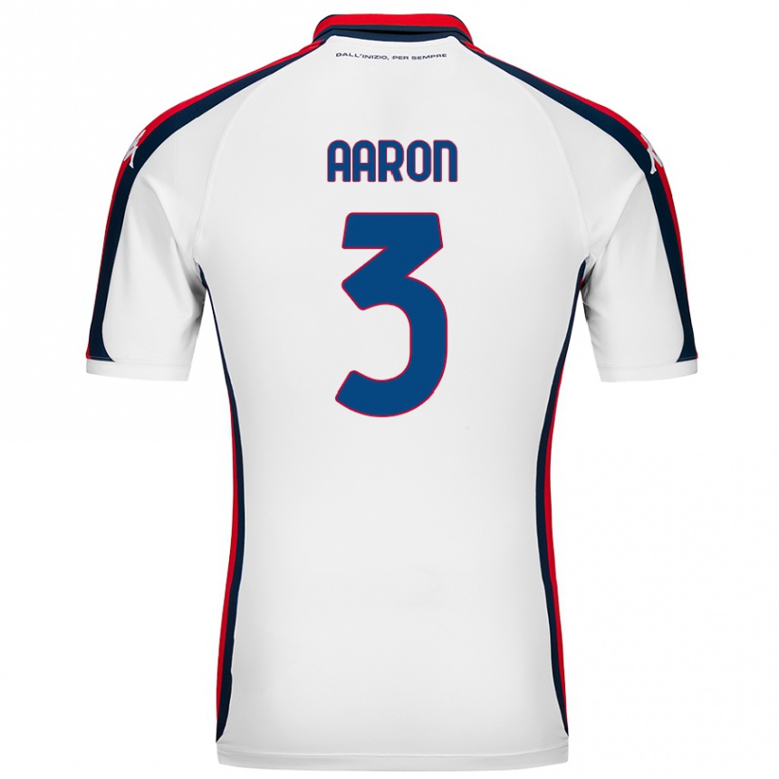 Niño Fútbol Camiseta Aarón Martín #3 Blanco 2ª Equipación 2024/25