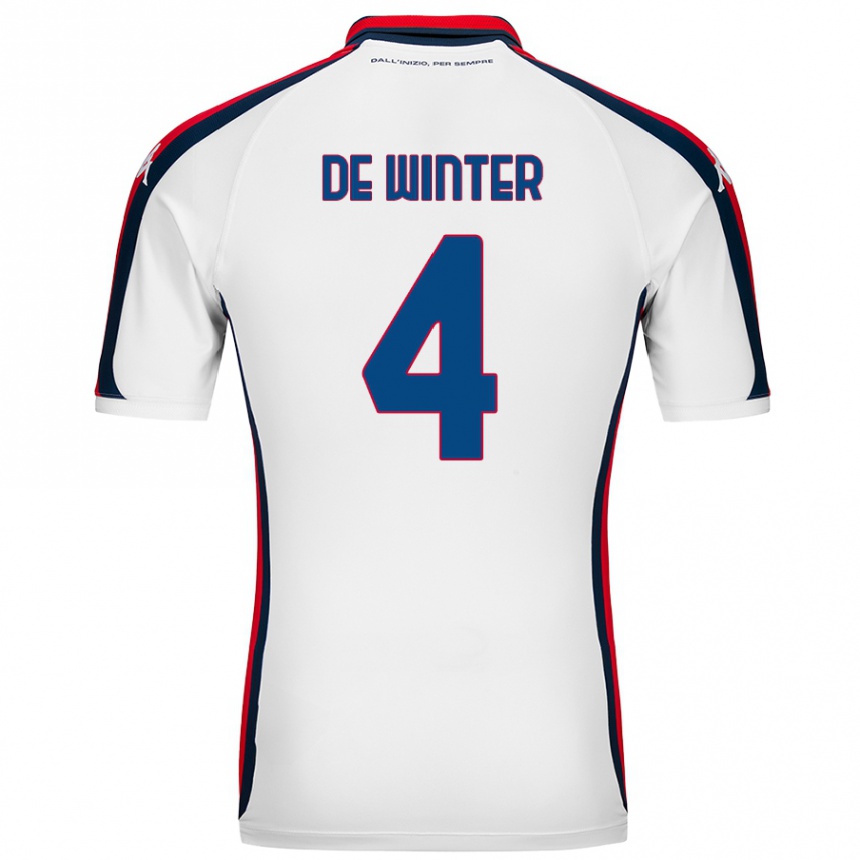 Niño Fútbol Camiseta Koni De Winter #4 Blanco 2ª Equipación 2024/25