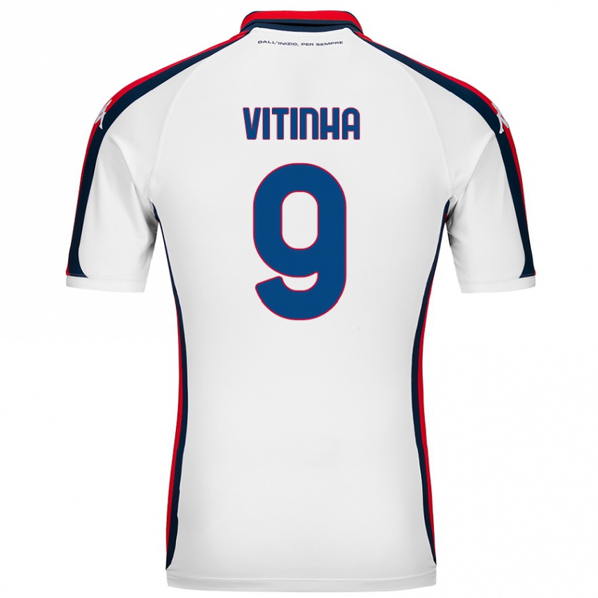 Niño Fútbol Camiseta Vitinha #9 Blanco 2ª Equipación 2024/25